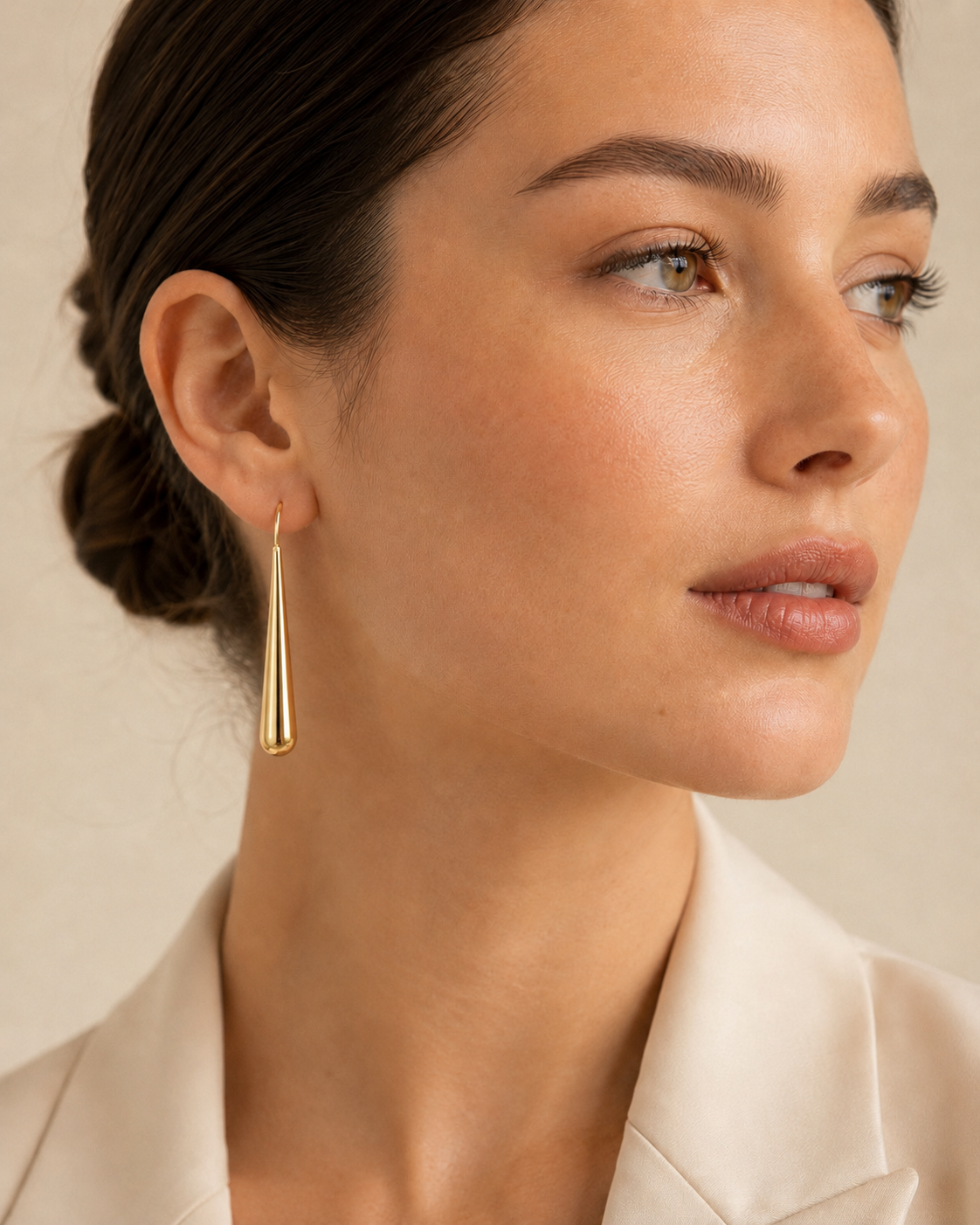 Pendientes Elara dorado
