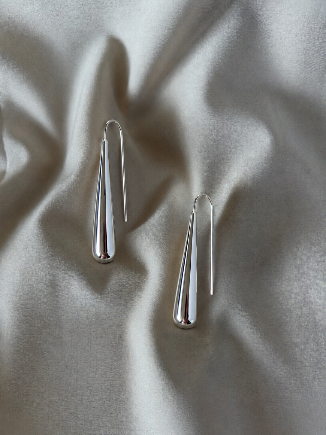 Pendientes Elara plateado 2