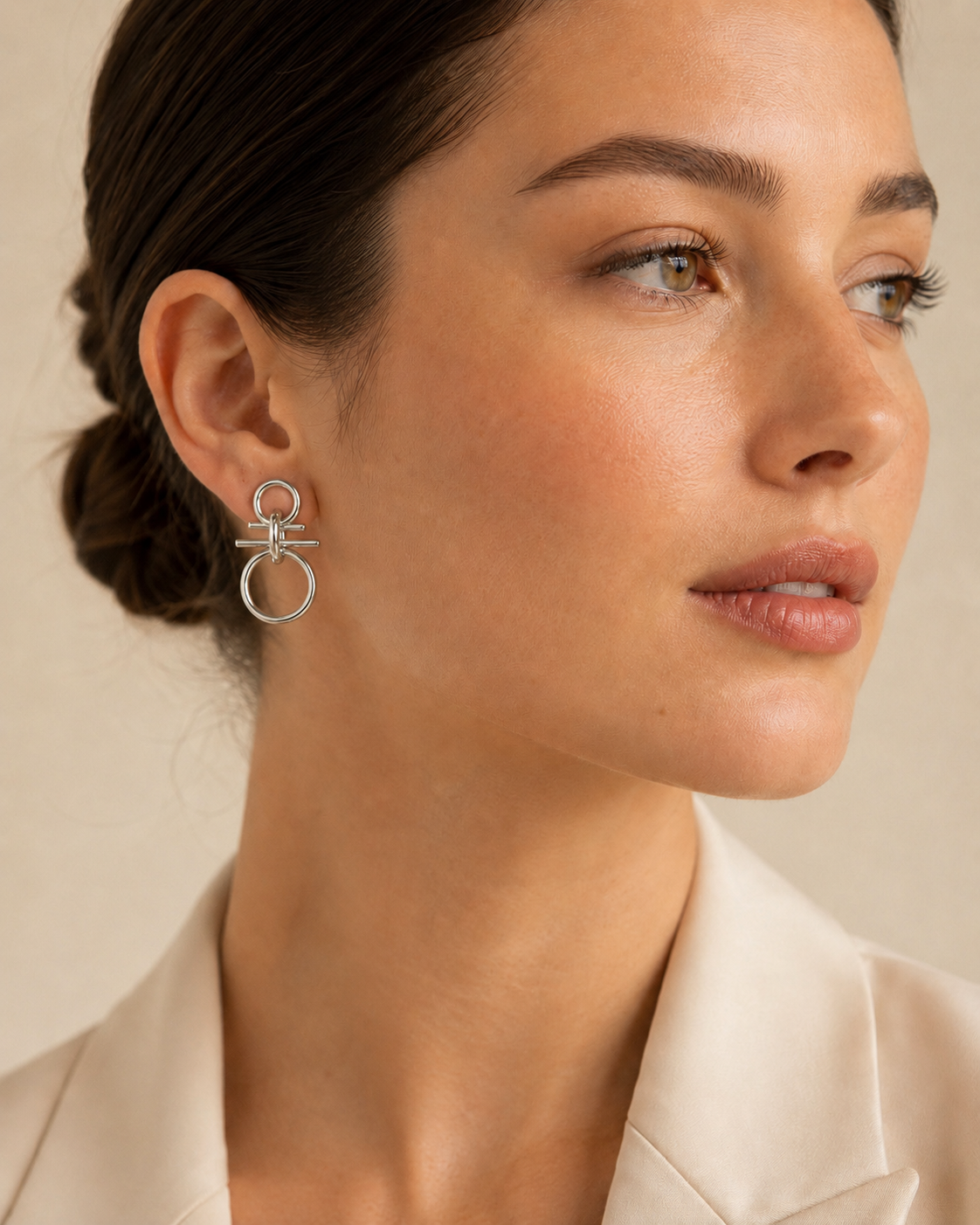 Pendientes Elia plateado 