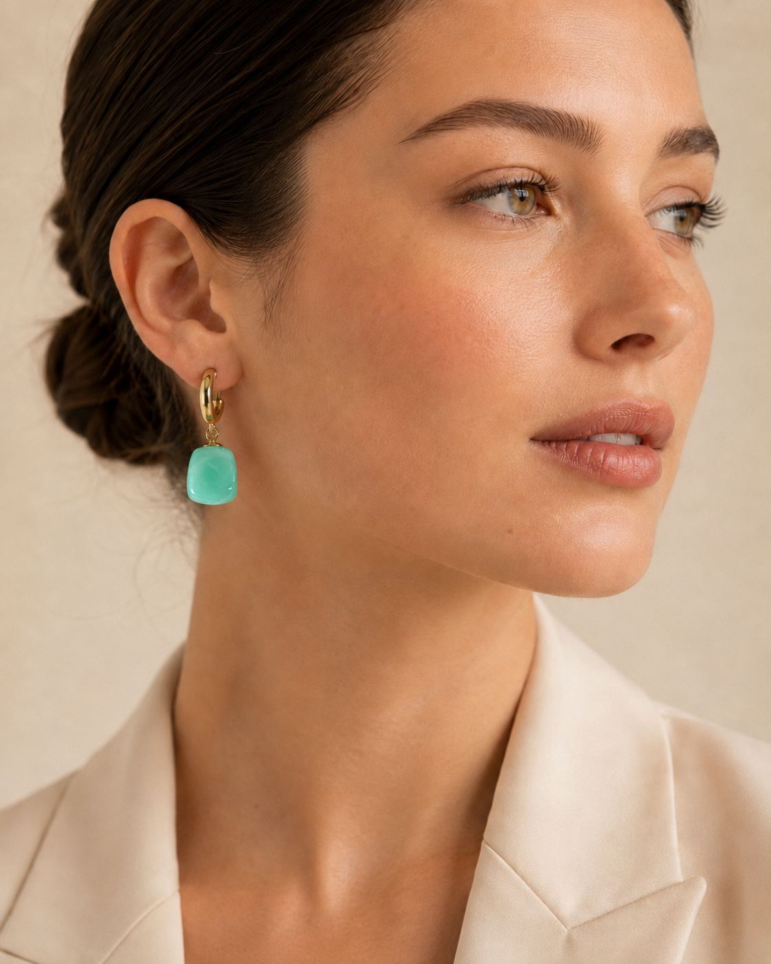Pendientes Nora aguamarina