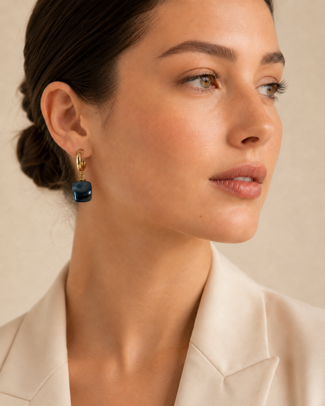 Pendientes Nora gris pizarra