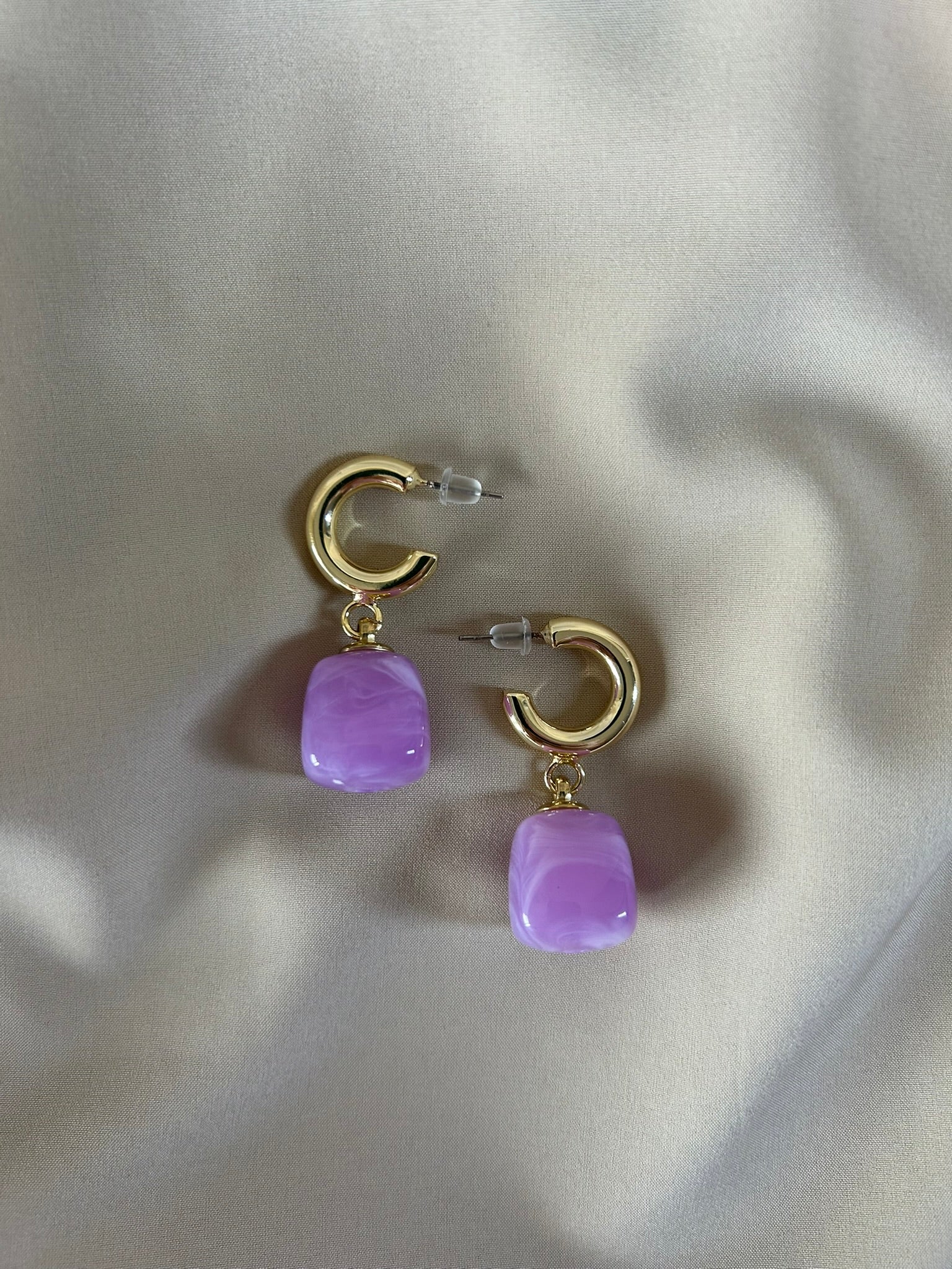 Pendientes Nora lila 2