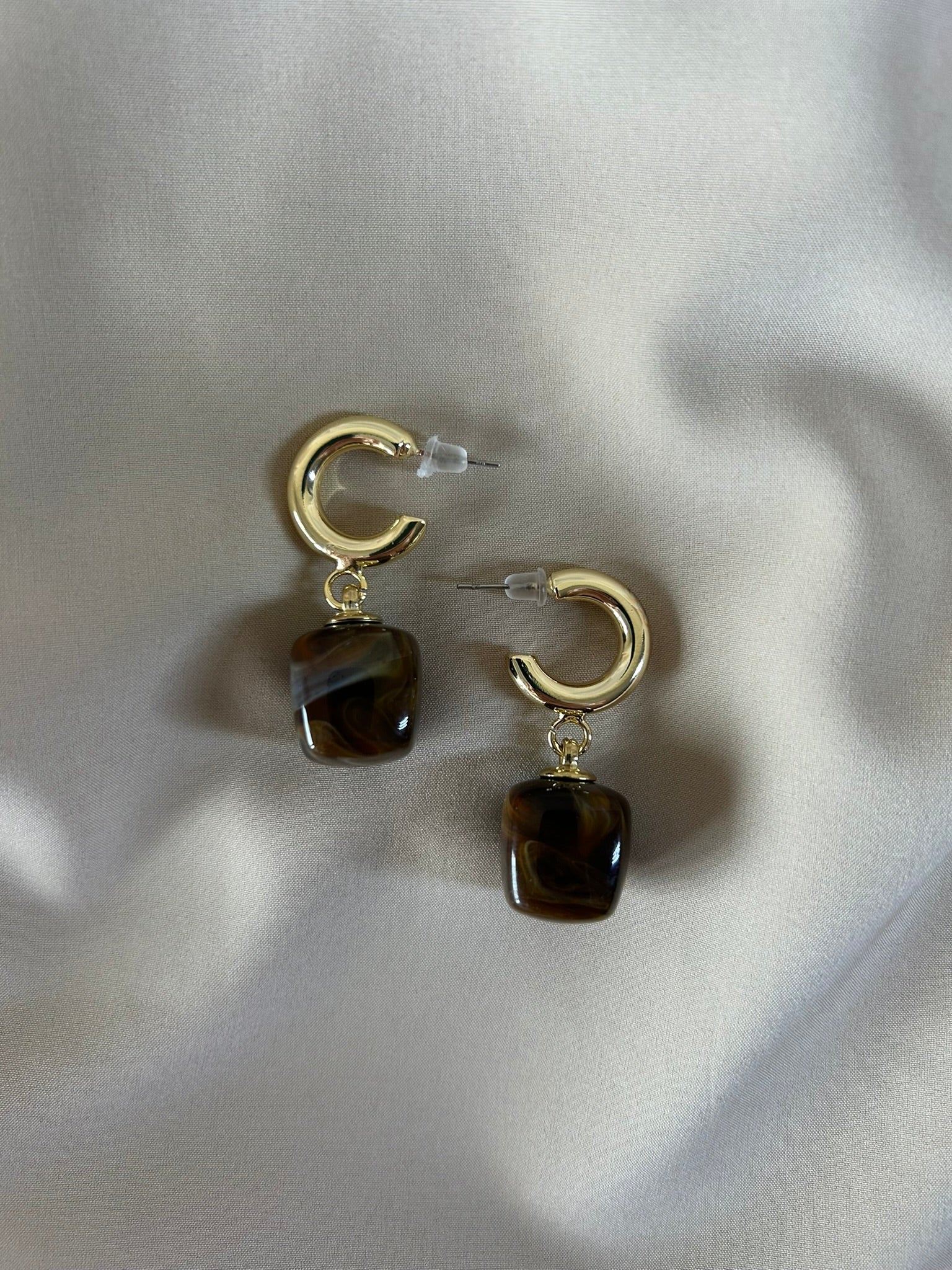 Pendientes Nora marrón 2