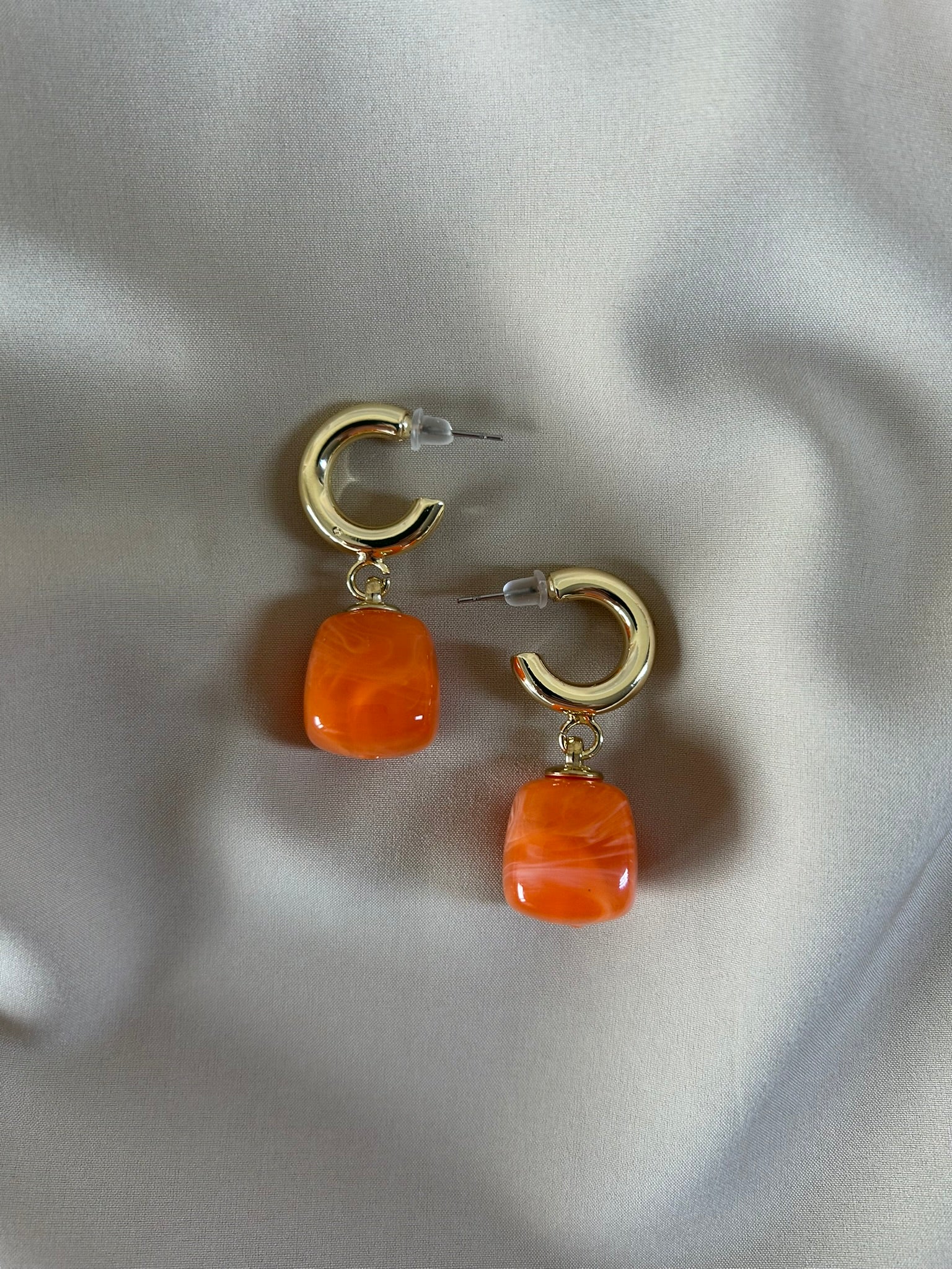 Pendientes Nora naranja 2