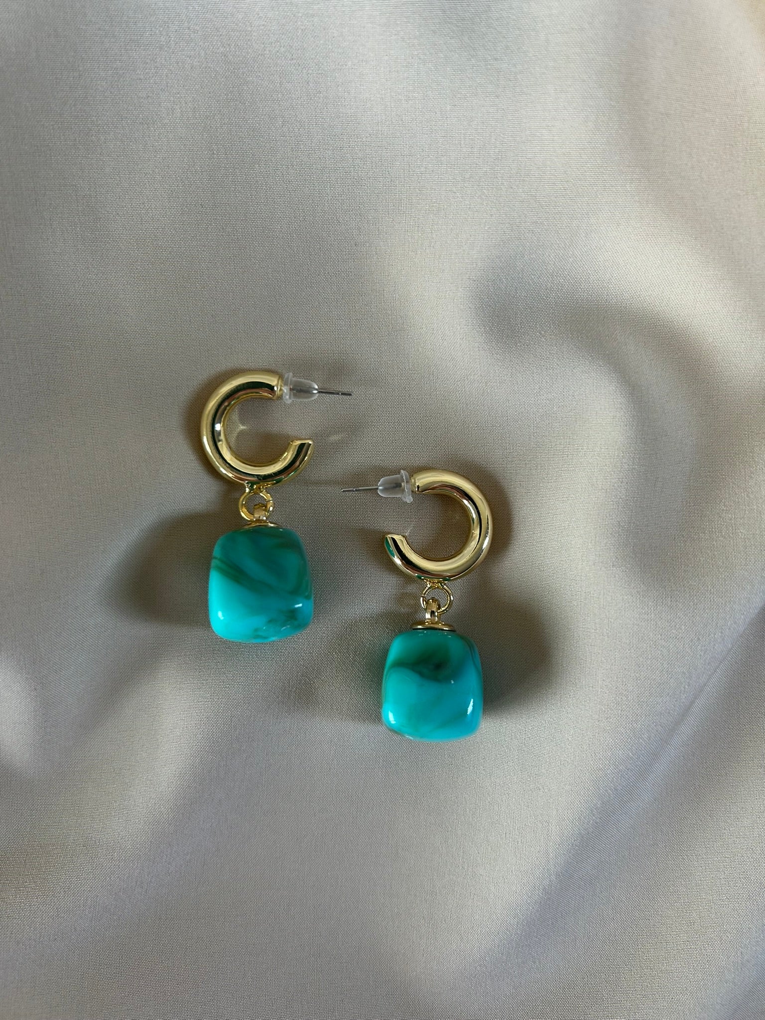 Pendientes Nora turquesa 2