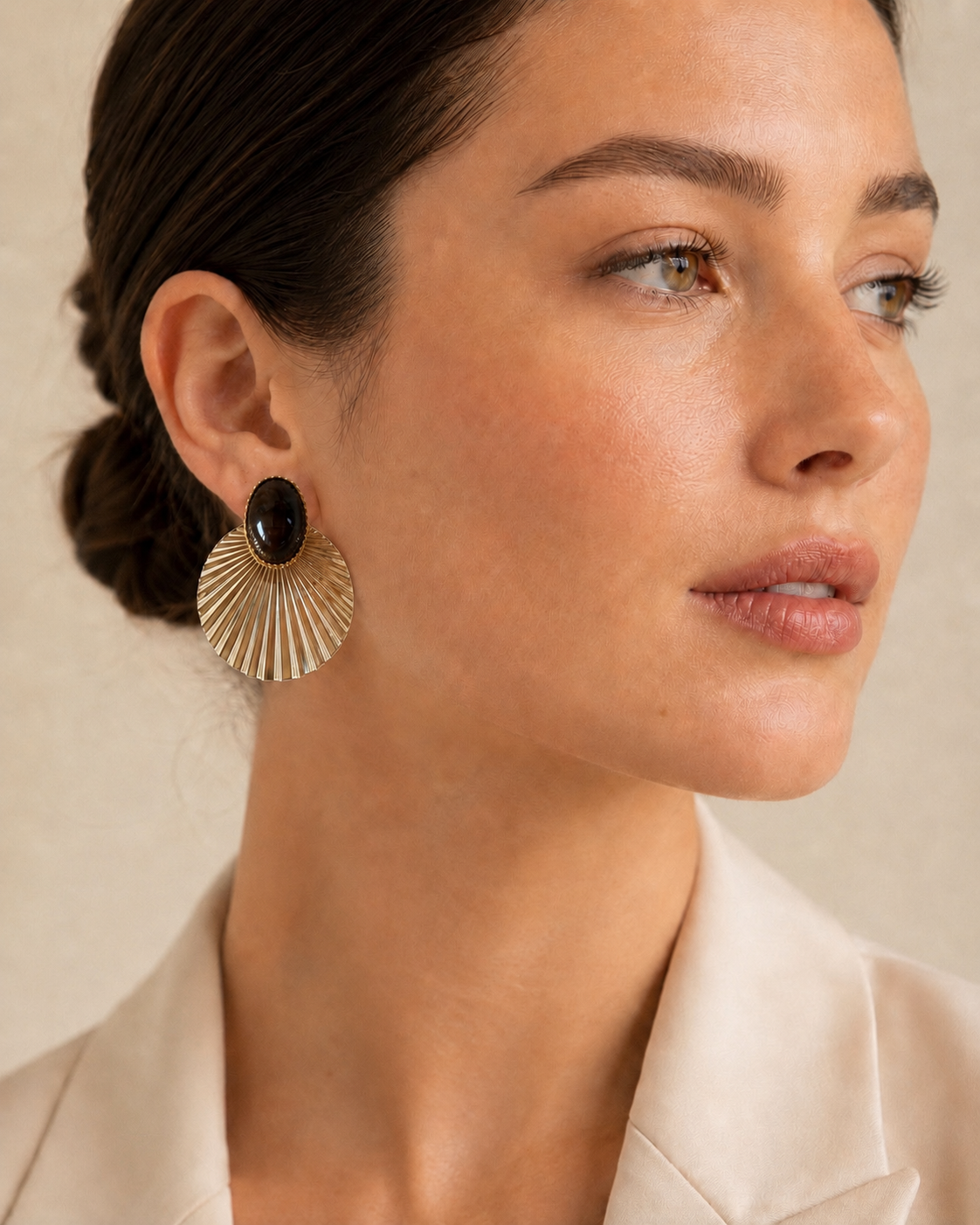 Pendientes Selene marrón
