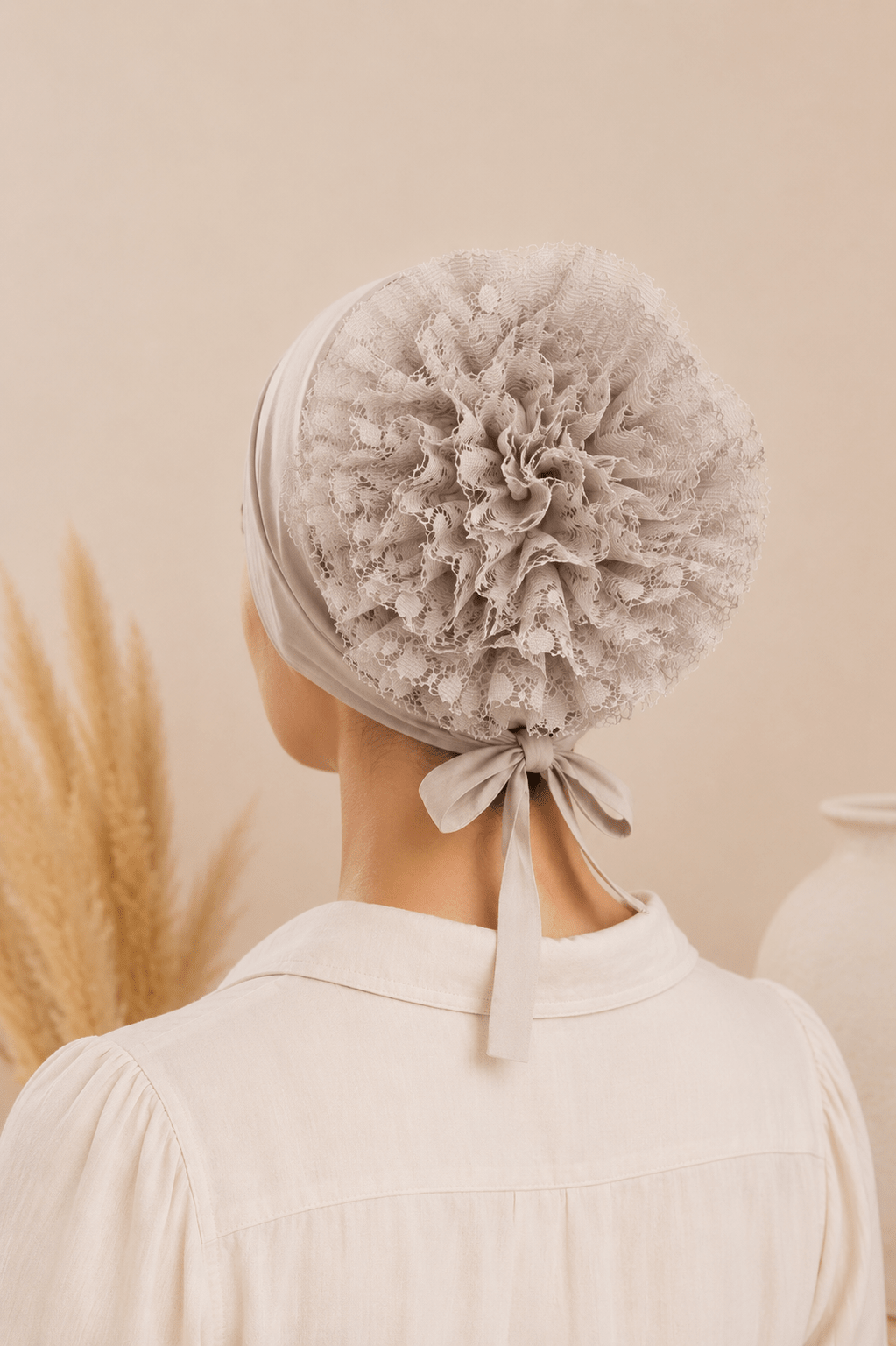 Gorro Interior de encaje BEIGE 2