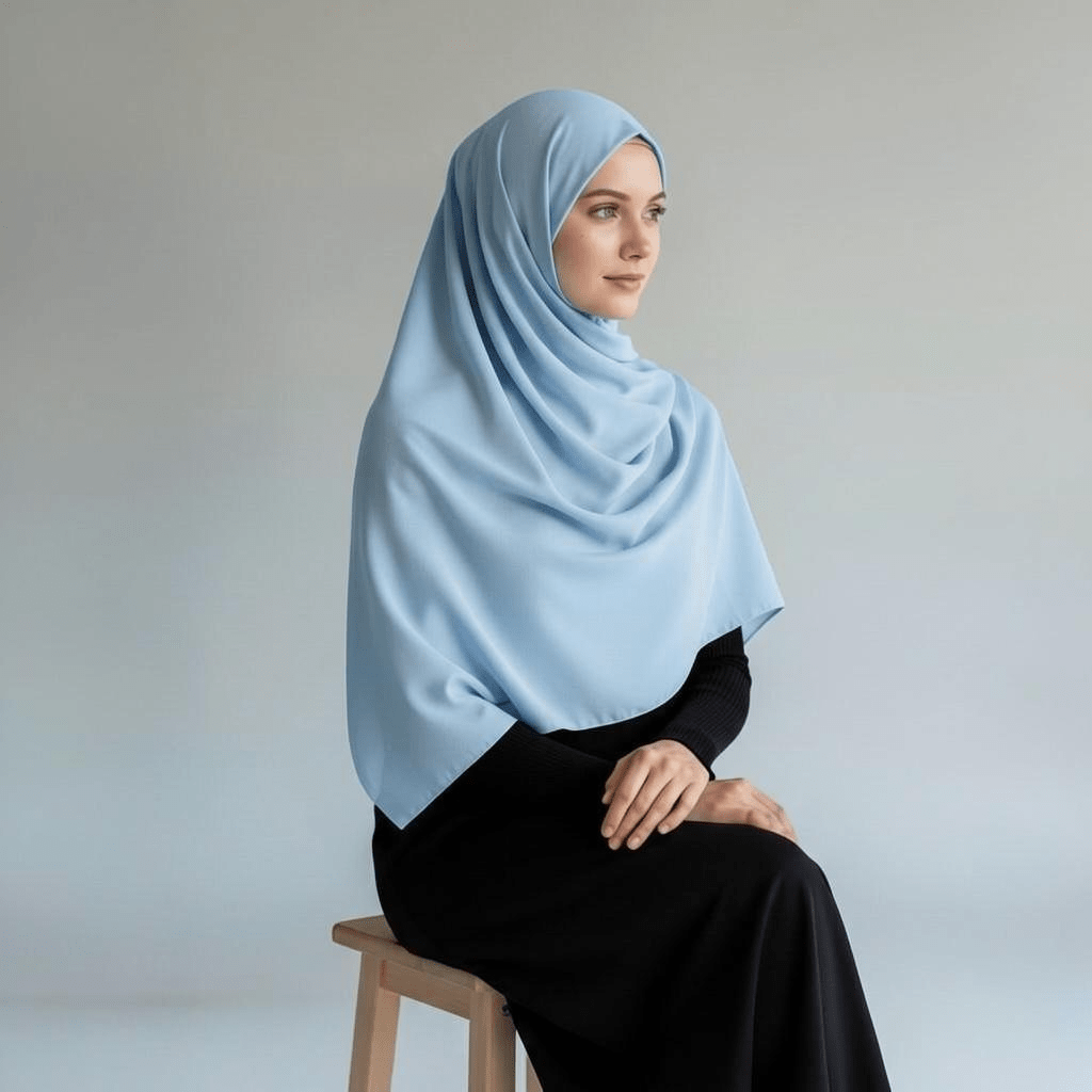 Hijab Monaco Relax Azul cielo 3