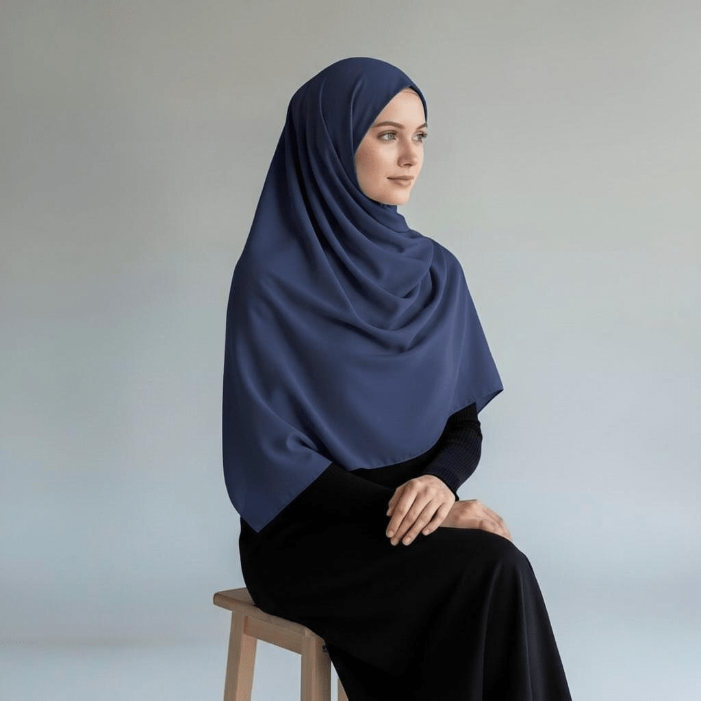 Hijab Monaco Relax Azul Marino 3